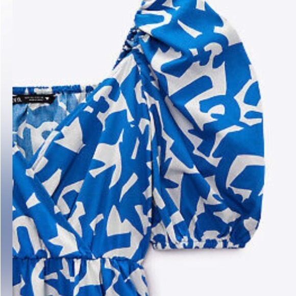 ZARA PRINTED POPLIN DRESS PUFF-SLEEVE Blogger Favorite - Picture 12 of 12